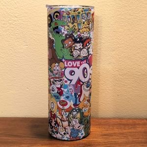 20 oz Skinny Tall sublimation tumbler - Love the 90's